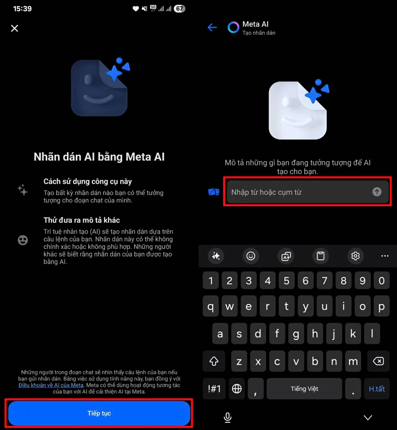 Bạn sẽ thấy một ô để nhập mô tả. Bạn sẽ thấy một ô để nhập mô tả.