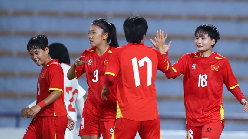 Thắng 6-0, đội tuyển nữ Việt Nam coi như giành vé Asian Cup