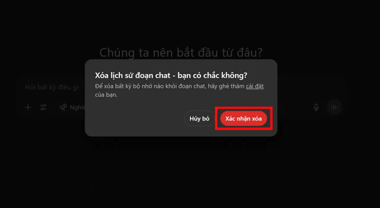 Chọn Xác nhận là xong. Chọn Xác nhận là xong.