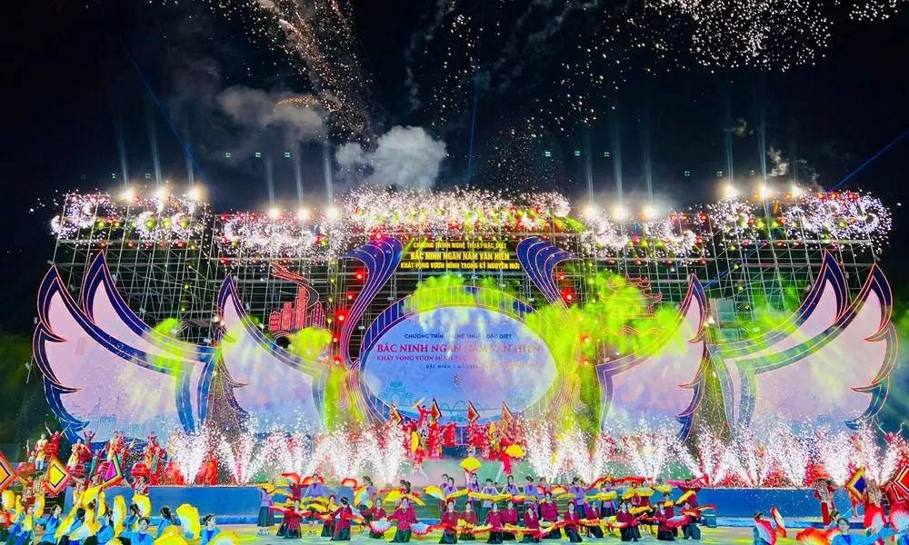 Chương trình nghệ thuật chào mừng thành lập tỉnh Bắc Ninh mới: Vững tin hội nhập và phát triển Chương trình nghệ thuật chào mừng thành lập tỉnh Bắc Ninh mới: Vững tin hội nhập và phát triển