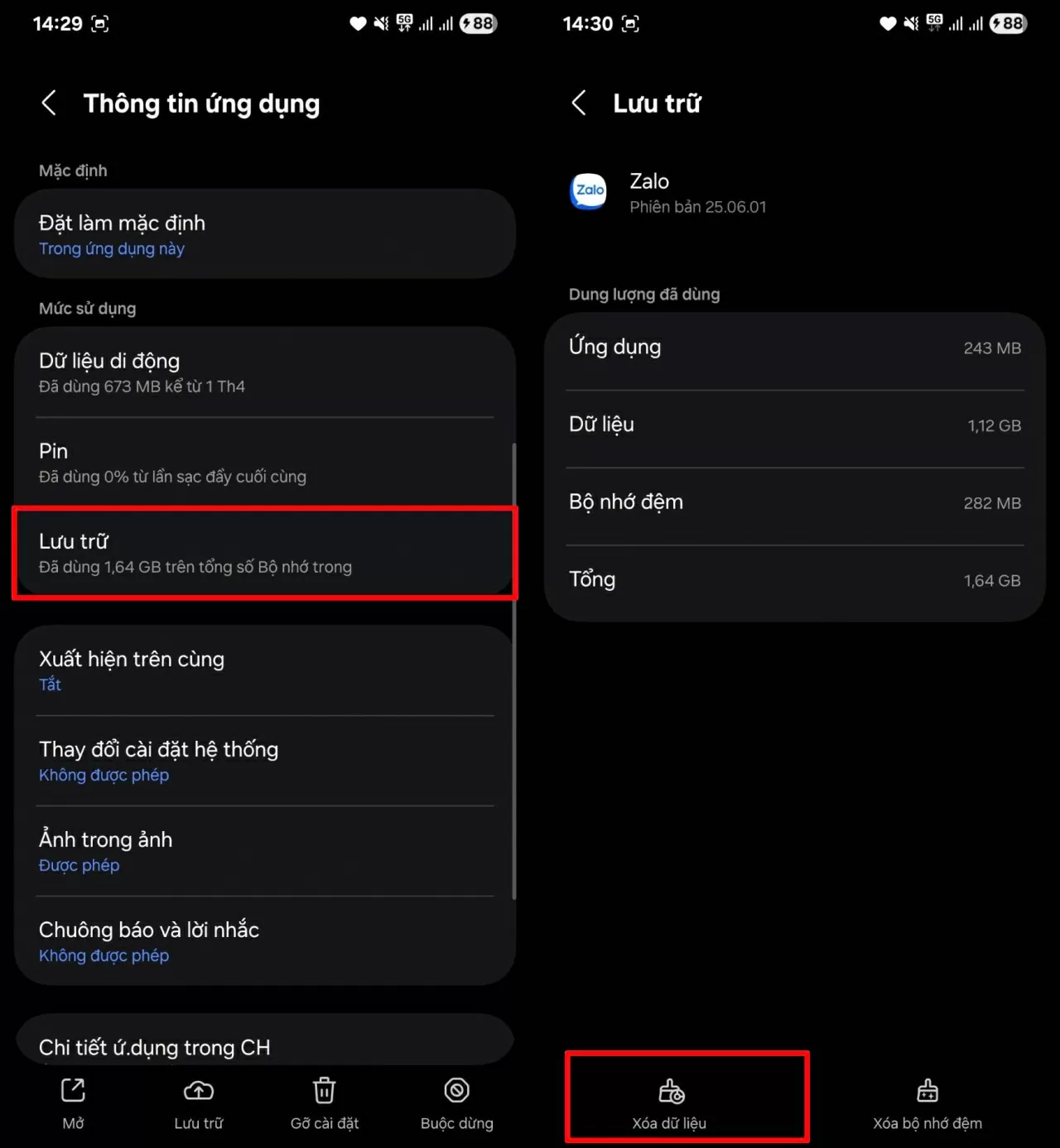 Nhấn vào phần Lưu trữ. Nhấn vào phần Lưu trữ.