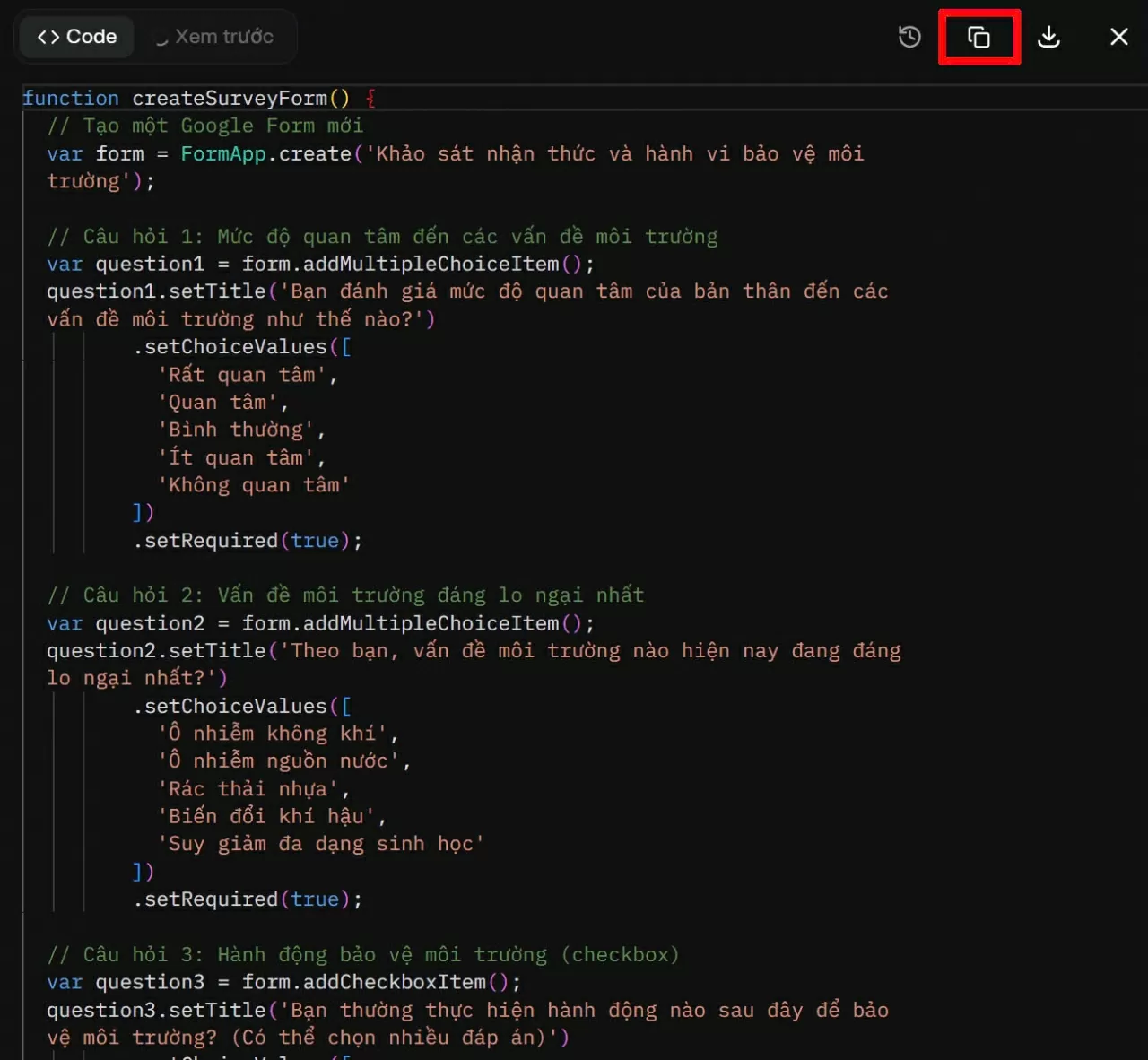 Grok sẽ trả về một đoạn mã (Script) dùng để tạo biểu mẫu. Grok sẽ trả về một đoạn mã (Script) dùng để tạo biểu mẫu.