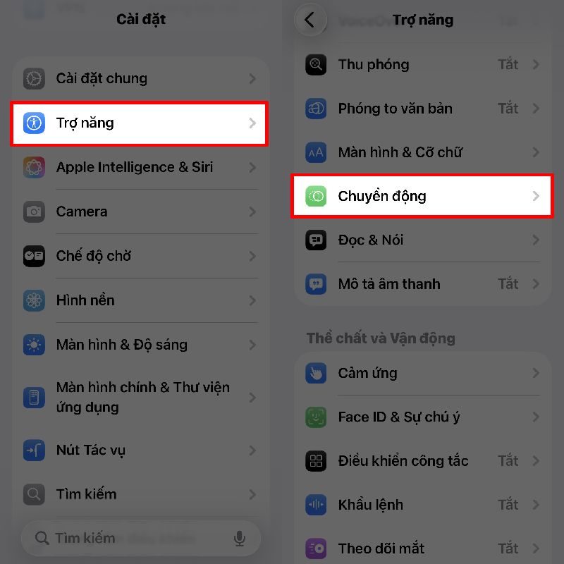 Truy cập Cài đặt. Truy cập Cài đặt.