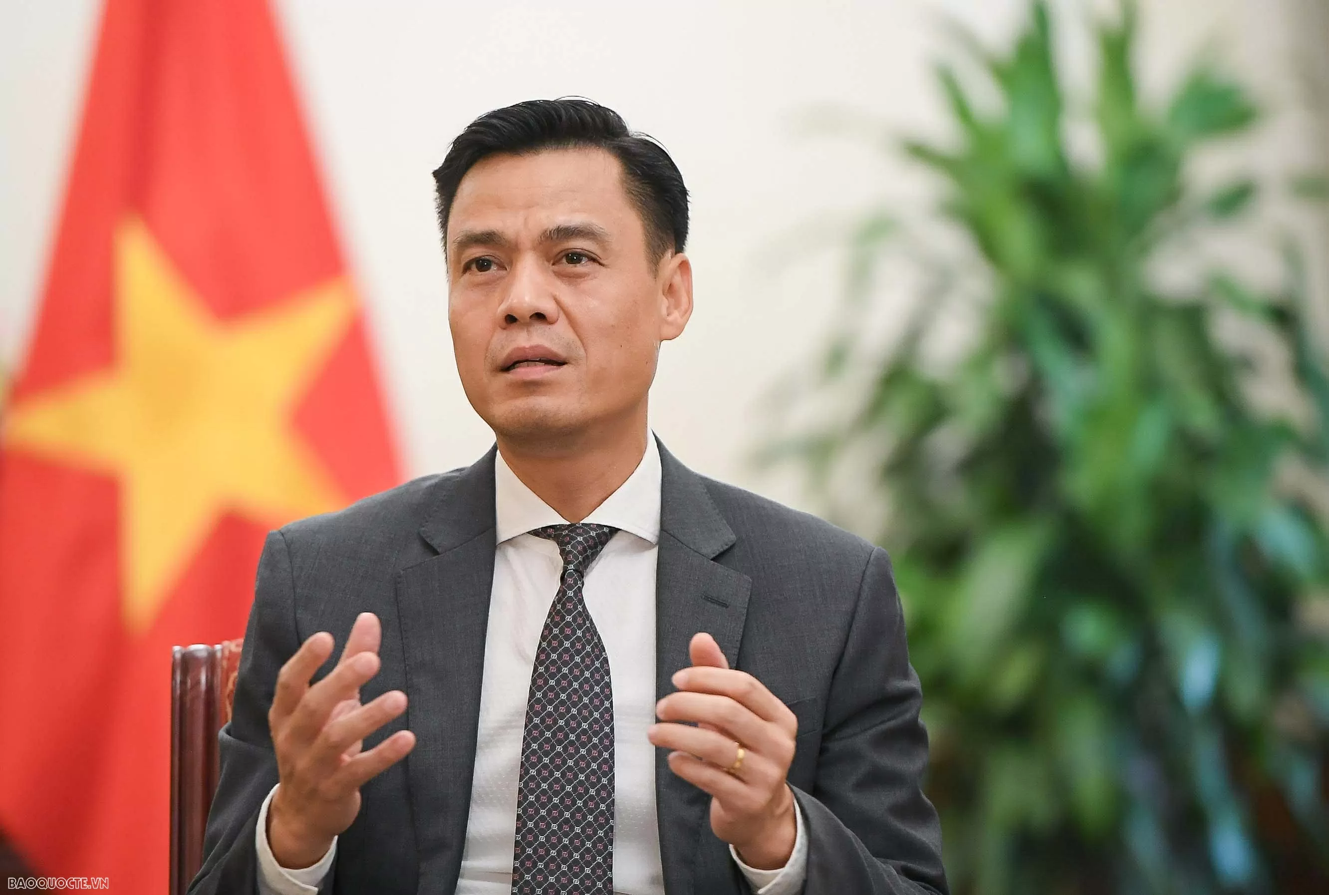 Thứ trưởng Đặng Hoàng Giang: Chuyến công tác của Chủ tịch Quốc hội có ý nghĩa quan trọng cả về song phương và đa phương Thứ trưởng Đặng Hoàng Giang: Chuyến công tác của Chủ tịch Quốc hội có ý nghĩa quan trọng cả về song phương và đa phương