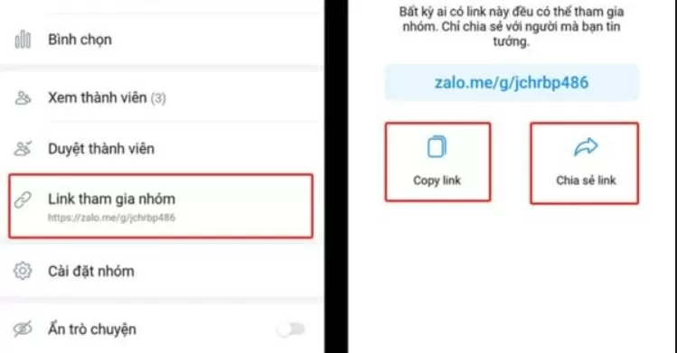 Chọn “Sao chép liên kết” hoặc “Chia sẻ liên kết”. Chọn “Sao chép liên kết” hoặc “Chia sẻ liên kết”.