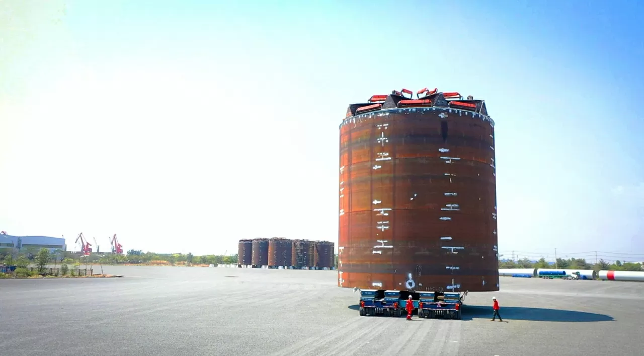 Chân đế điện gió ngoài khơi thuộc dự án Greater Changhua.. Chân đế điện gió ngoài khơi thuộc dự án Greater Changhua..