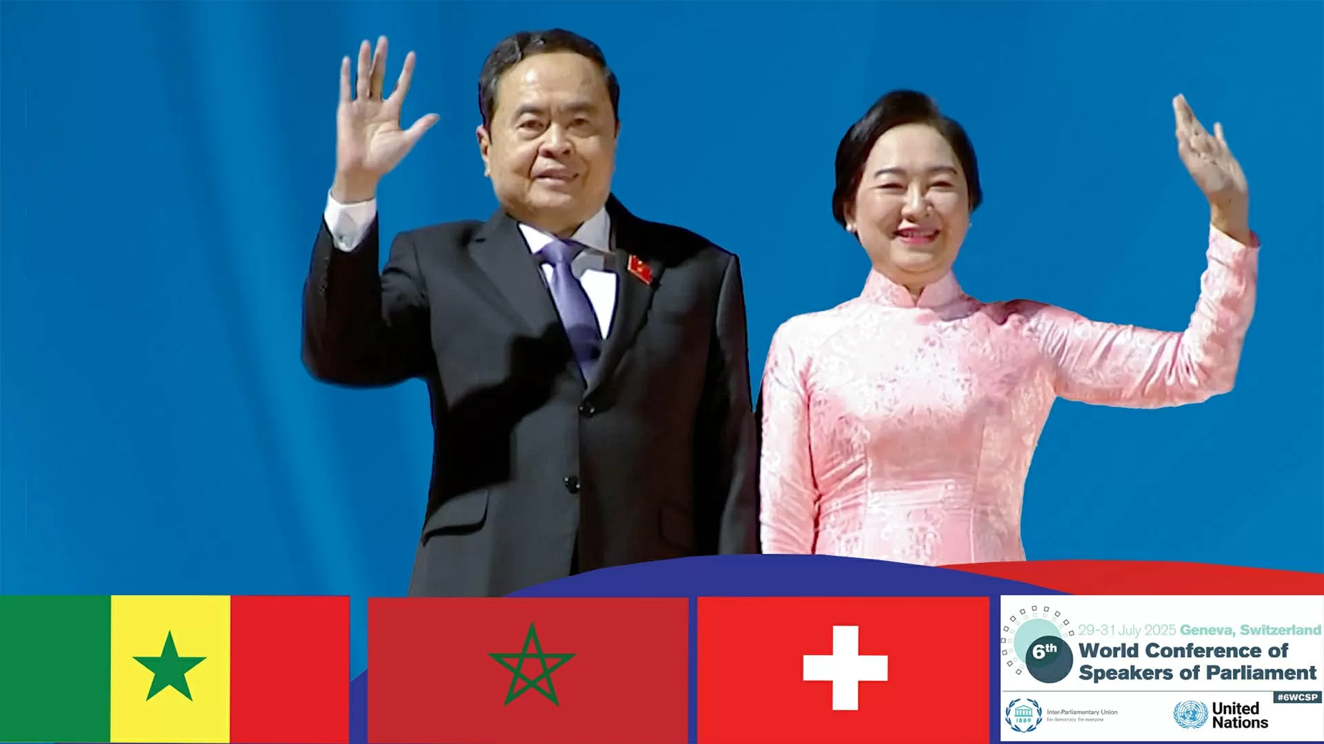 Chuyến công tác của Chủ tịch Quốc hội Trần Thanh Mẫn và Phu nhân phát huy vai trò quan trọng của ngoại giao nghị viện trên cả bình diện song phương và đa phương. Chuyến công tác của Chủ tịch Quốc hội Trần Thanh Mẫn và Phu nhân phát huy vai trò quan trọng của ngoại giao nghị viện trên cả bình diện song phương và đa phương.