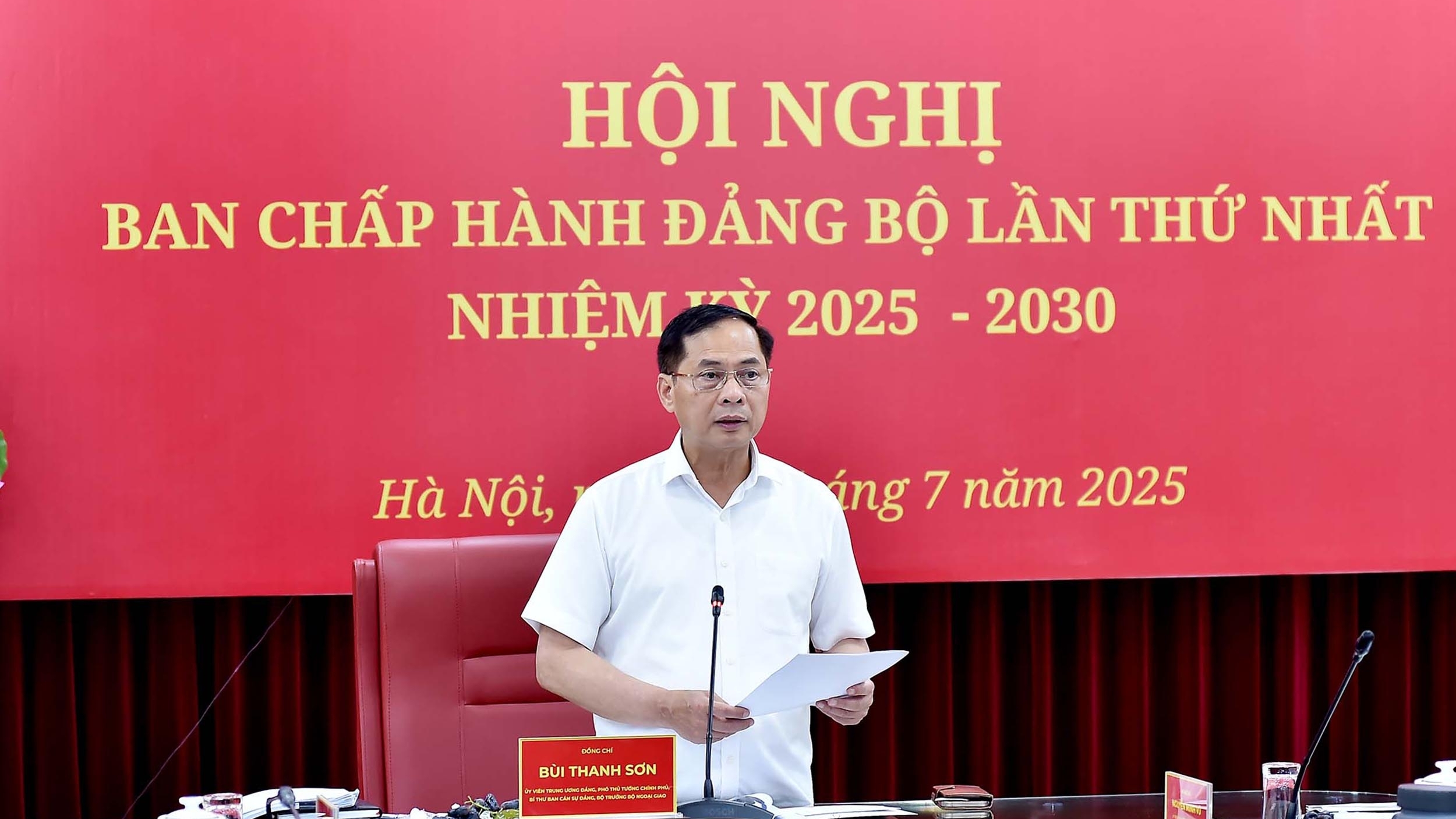Bộ Ngoại giao tổ chức Hội nghị Ban Chấp hành Đảng bộ lần thứ nhất nhiệm kỳ 2025-2030
