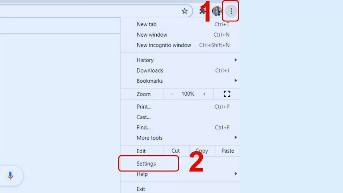 Mở trình đơn ba chấm ở góc trên bên phải Mở trình đơn ba chấm ở góc trên bên phải