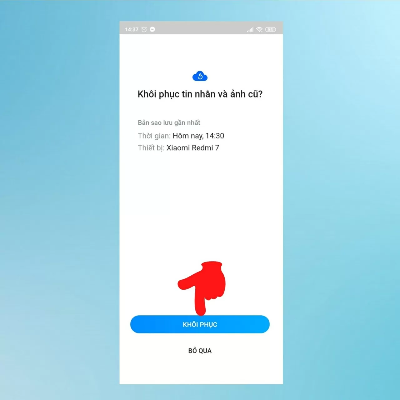 Zalo sẽ hiển thị thông báo Zalo sẽ hiển thị thông báo