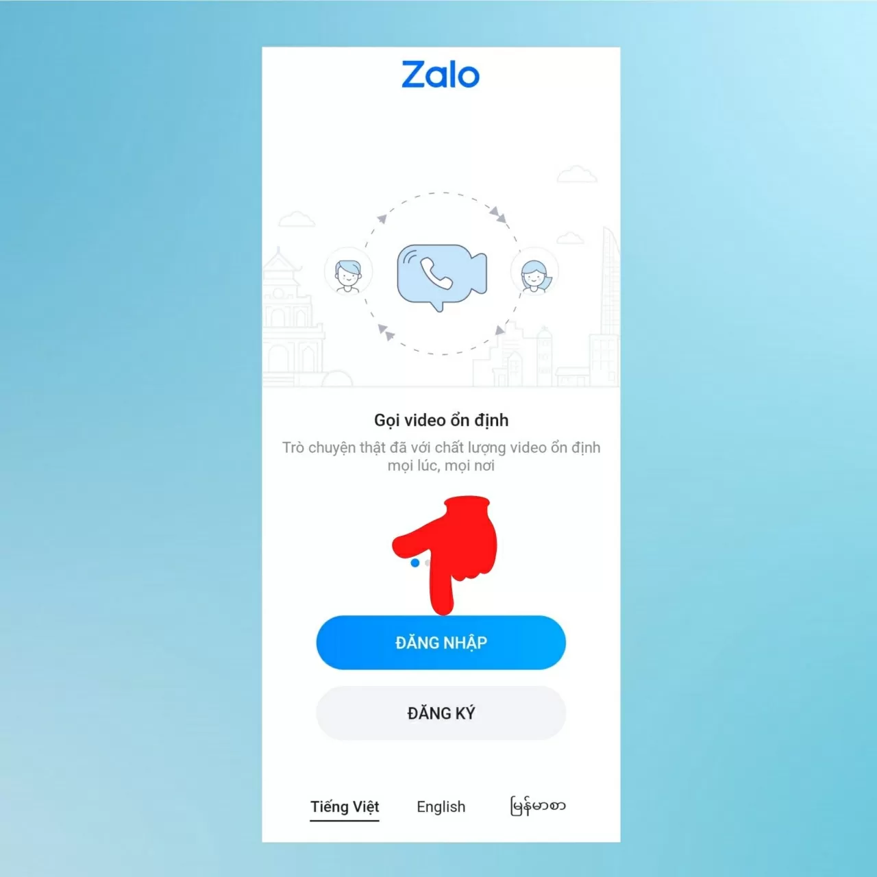 Mở ứng dụng Zalo, đăng nhập vào tài khoản của bạn Mở ứng dụng Zalo, đăng nhập vào tài khoản của bạn