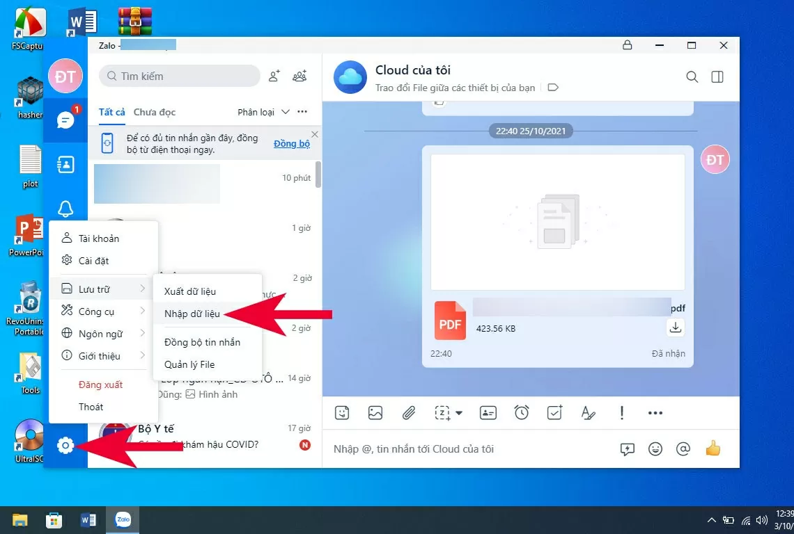 Mở Zalo trên máy tính (Zalo PC hoặc Zalo Web tại chat.zalo.me) Mở Zalo trên máy tính (Zalo PC hoặc Zalo Web tại chat.zalo.me)