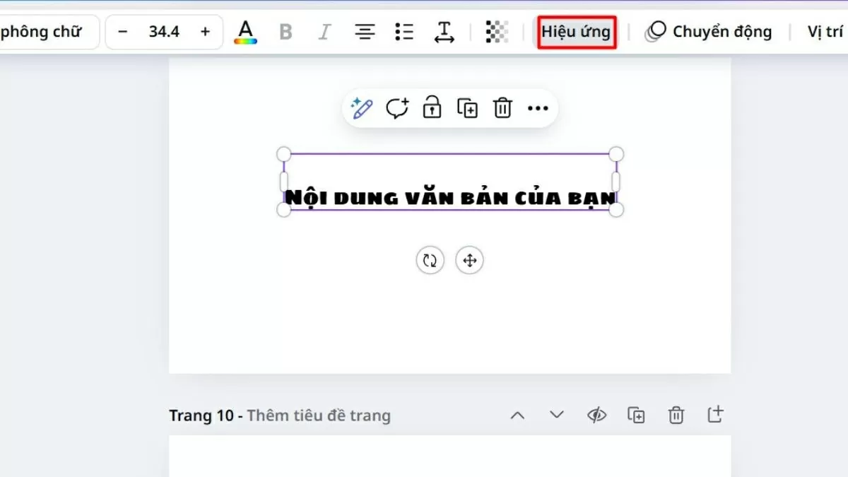 Nhấn vào mục Effects (Hiệu ứng) trên thanh công cụ phía trên Nhấn vào mục Effects (Hiệu ứng) trên thanh công cụ phía trên