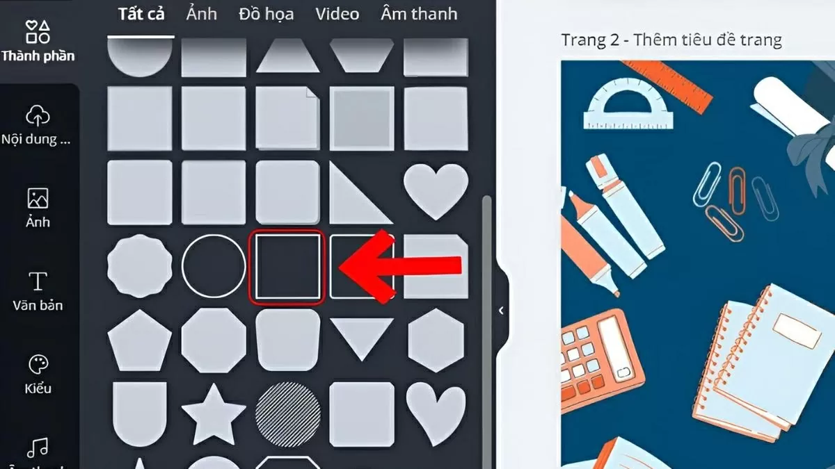 Chọn khung hình bạn muốn tạo viền Chọn khung hình bạn muốn tạo viền