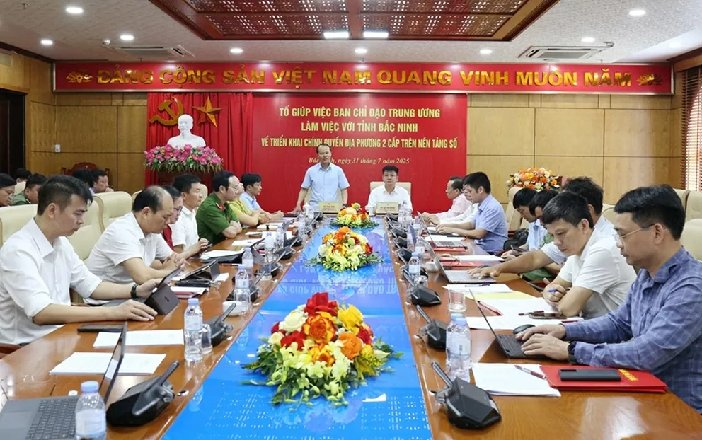 Toàn cảnh buổi làm việc tại Bắc Ninh. (Nguồn: Bacninh.gov) Toàn cảnh buổi làm việc tại Bắc Ninh. (Nguồn: Bacninh.gov)