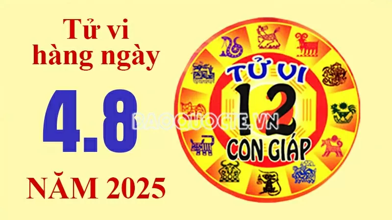 Tử vi hôm nay, xem tử vi 12 con giáp hôm nay ngày 4/8/2025: Tuổi Thân suy nghĩ tiêu cực Tử vi hôm nay, xem tử vi 12 con giáp hôm nay ngày 4/8/2025: Tuổi Thân suy nghĩ tiêu cực