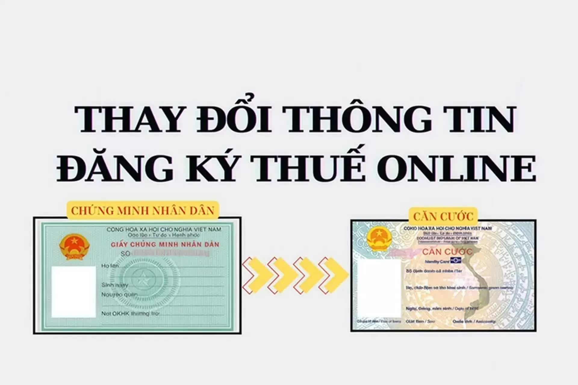 Cách đổi thông tin đăng ký thuế từ CMND sang CCCD online mới nhất Cách đổi thông tin đăng ký thuế từ CMND sang CCCD online mới nhất