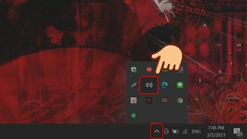 Click chuột phải vào biểu tượng loa Click chuột phải vào biểu tượng loa