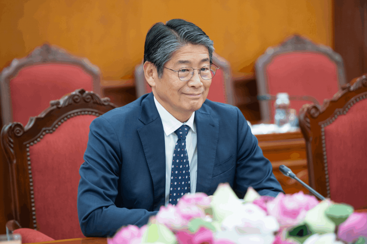 Đại sứ Nhật Bản tại Việt Nam Ito Naoki phát biểu tại cuộc tiếp. (Ảnh: Phạm Thắng) Đại sứ Nhật Bản tại Việt Nam Ito Naoki phát biểu tại cuộc tiếp. (Ảnh: Phạm Thắng)