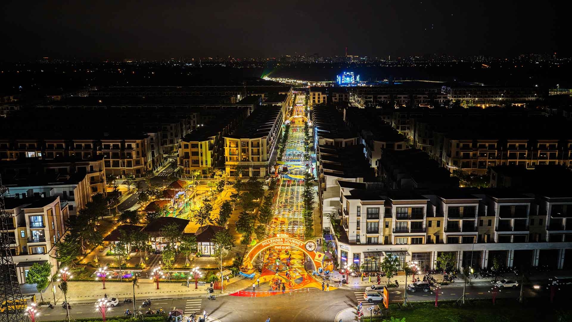 Thành phố Thiên niên kỷ T&T City Millennia bừng sáng trước đại nhạc hội