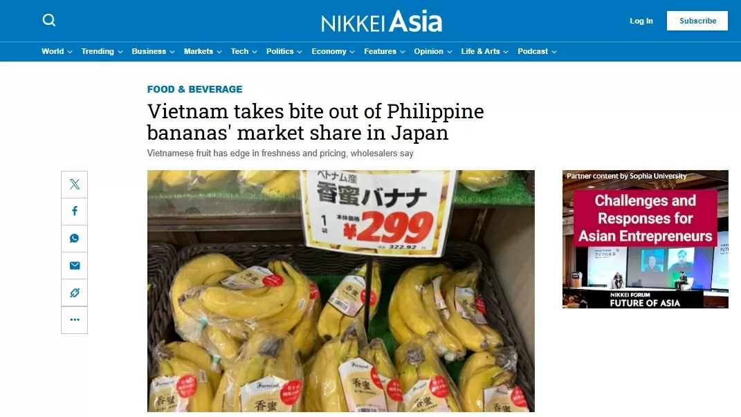 Báo Nhật Bản đề cao hoa quả Việt Nam tại thị trường nước này Báo Nhật Bản đề cao hoa quả Việt Nam tại thị trường nước này