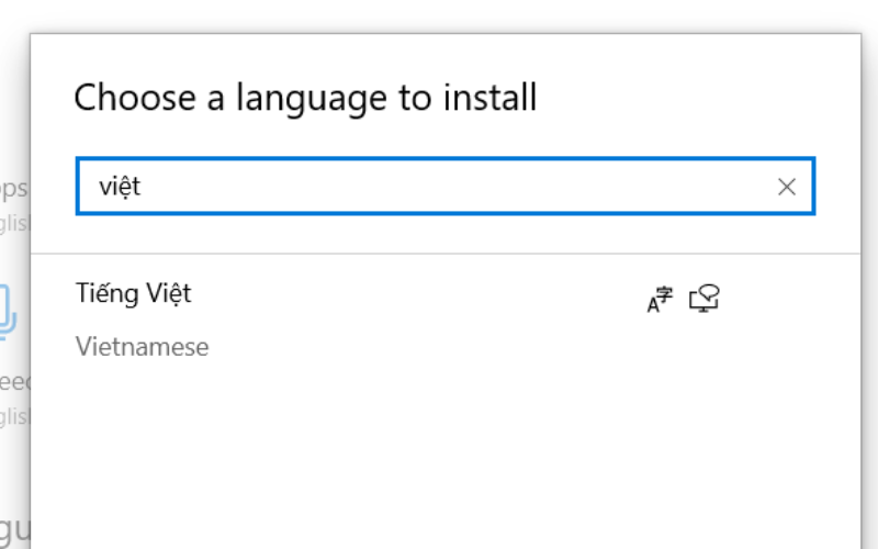 Bạn click vào và chọn “Vietnamese”. Bạn click vào và chọn “Vietnamese”.