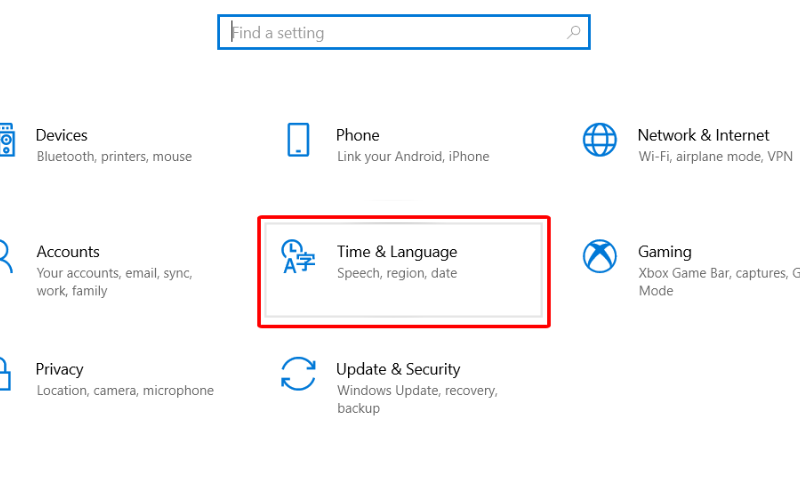 Mở Cài đặt (Settings) Mở Cài đặt (Settings)