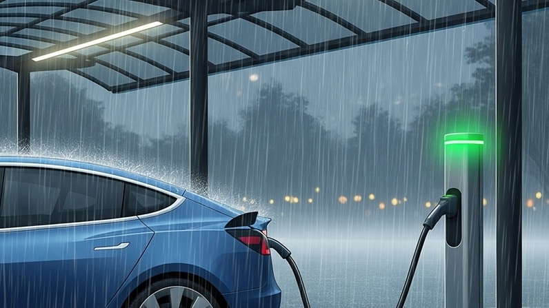 Có an toàn khi sạc xe plug-in hybrid hay sạc xe điện trong điều kiện ẩm ướt không?