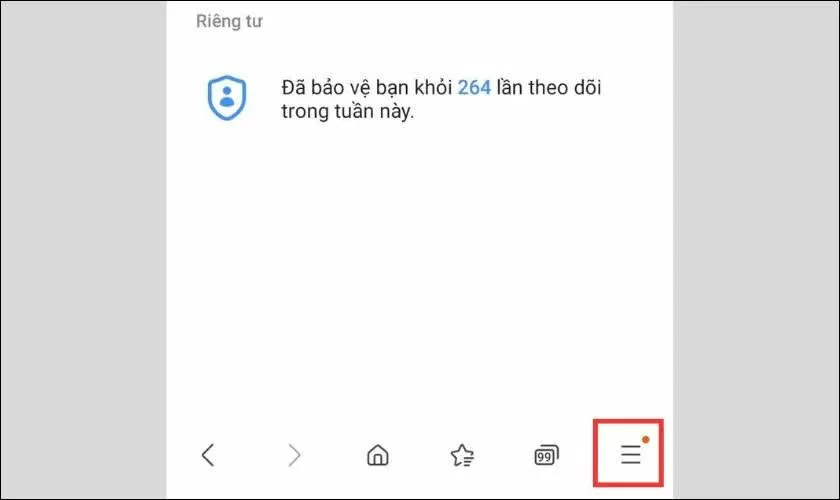 Nhấn vào biểu tượng 3 dấu gạch ngang Nhấn vào biểu tượng 3 dấu gạch ngang