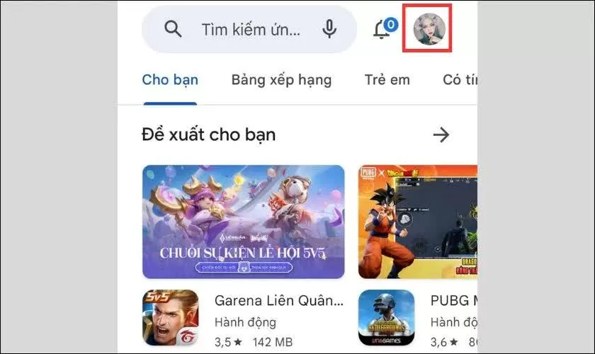 Mở Play Store Mở Play Store