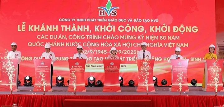 Lãnh đạo tỉnh Bắc Ninh dự lễ khởi công, khởi động Dự án Trung tâm Đào tạo và Phát triển kỹ năng học sinh - sinh viên tại phường Võ Cường. (Nguồn: bacninhtv) Lãnh đạo tỉnh Bắc Ninh dự lễ khởi công, khởi động Dự án Trung tâm Đào tạo và Phát triển kỹ năng học sinh - sinh viên tại phường Võ Cường. (Nguồn: bacninhtv)