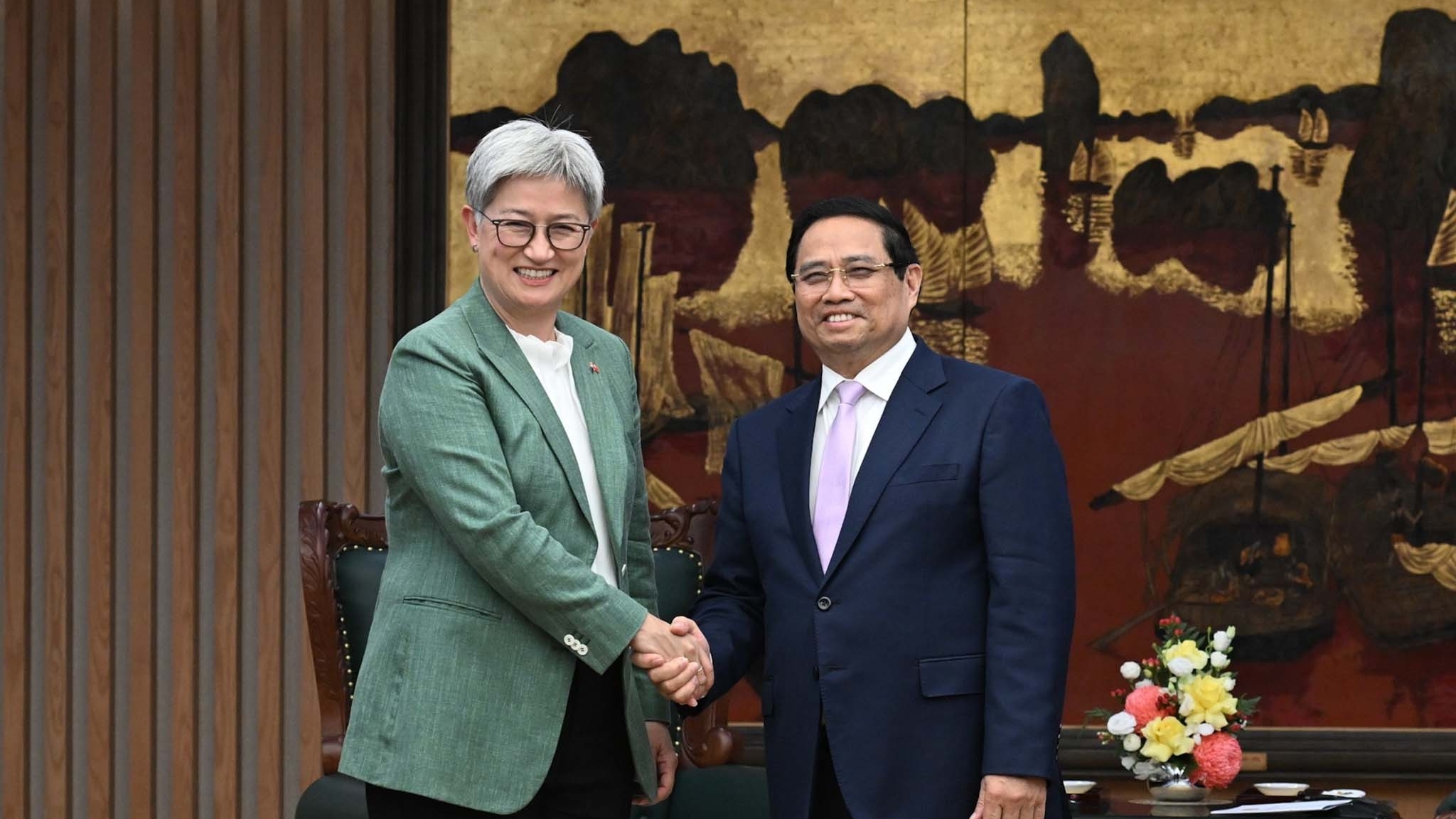 Thủ tướng Chính phủ Phạm Minh Chính tiếp Bộ trưởng Ngoại giao Australia Penny Wong