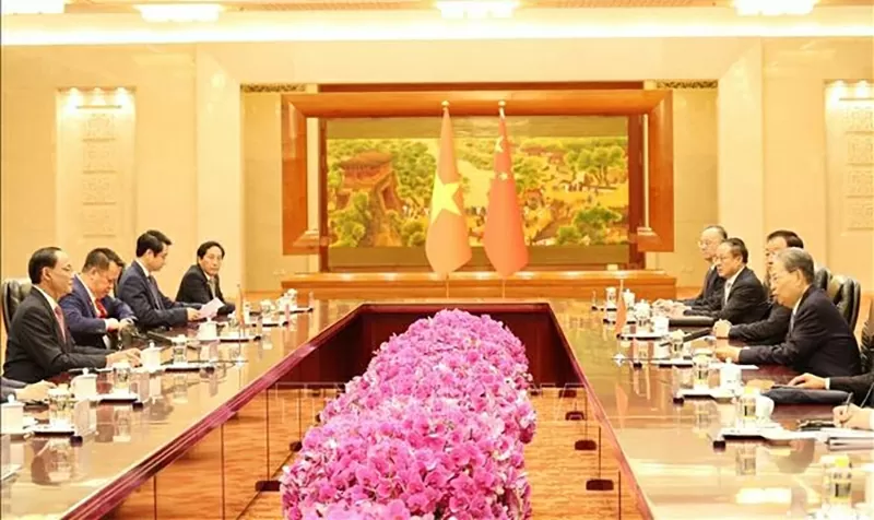 Phó Chủ tịch Quốc hội Trần Quang Phương hội kiến Ủy viên trưởng Nhân đại toàn quốc Trung Quốc Triệu Lạc Tế Phó Chủ tịch Quốc hội Trần Quang Phương hội kiến Ủy viên trưởng Nhân đại toàn quốc Trung Quốc Triệu Lạc Tế