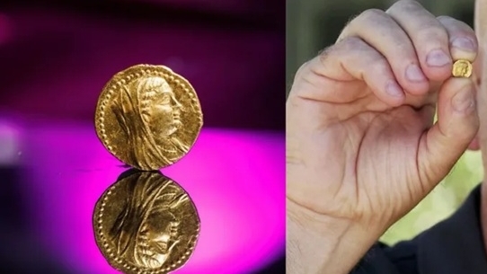 Israel: Phát hiện đồng tiền vàng quý hiếm, được đúc cách đây 2.200 năm tại Jerusalem
