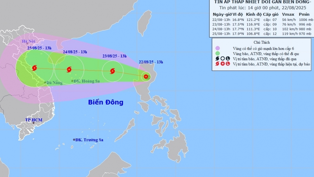 Chủ động ứng phó với áp thấp nhiệt đới di chuyển nhanh, cường độ mạnh, khả năng mạnh thành bão, ảnh hưởng đến đất liền