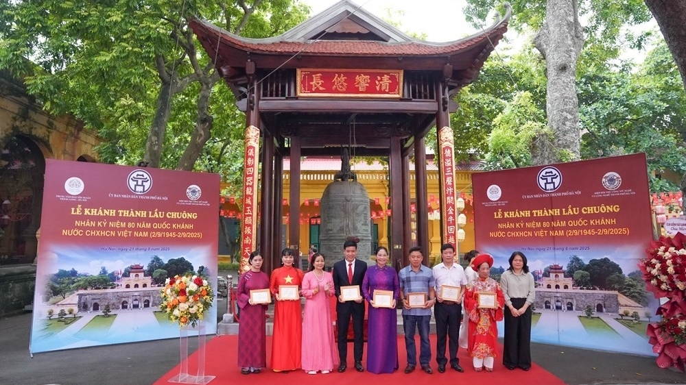 Khánh thành lầu chuông tại Hoàng thành Thăng Long - Hà Nội