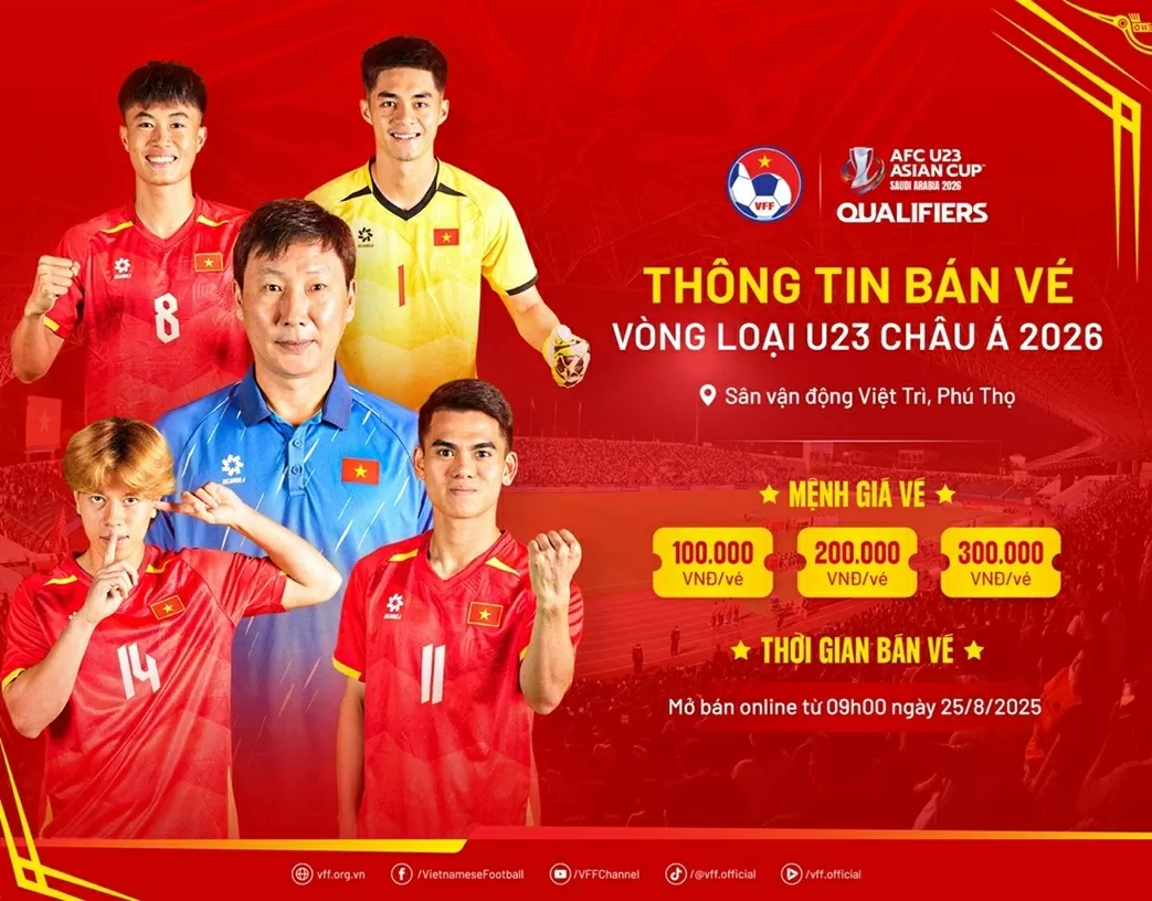 Lịch thi đấu của đội tuyển U23 Việt Nam tại vòng loại U23 châu Á 2026 Lịch thi đấu của đội tuyển U23 Việt Nam tại vòng loại U23 châu Á 2026