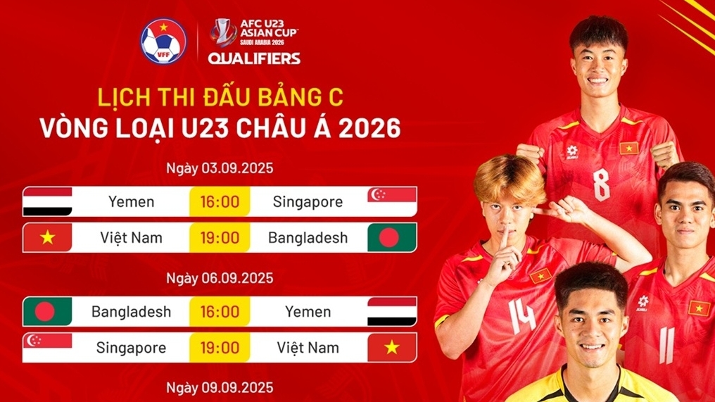Lịch thi đấu của đội tuyển U23 Việt Nam tại vòng loại U23 châu Á 2026
