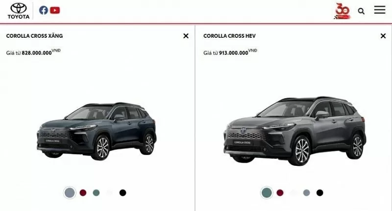 Toyota Corolla Cross cũng được điều chỉnh giá. Toyota Corolla Cross cũng được điều chỉnh giá.