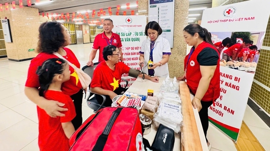 Triển khai nhiều điểm sơ cấp cứu tại các ga đường sắt phục vụ Đại lễ