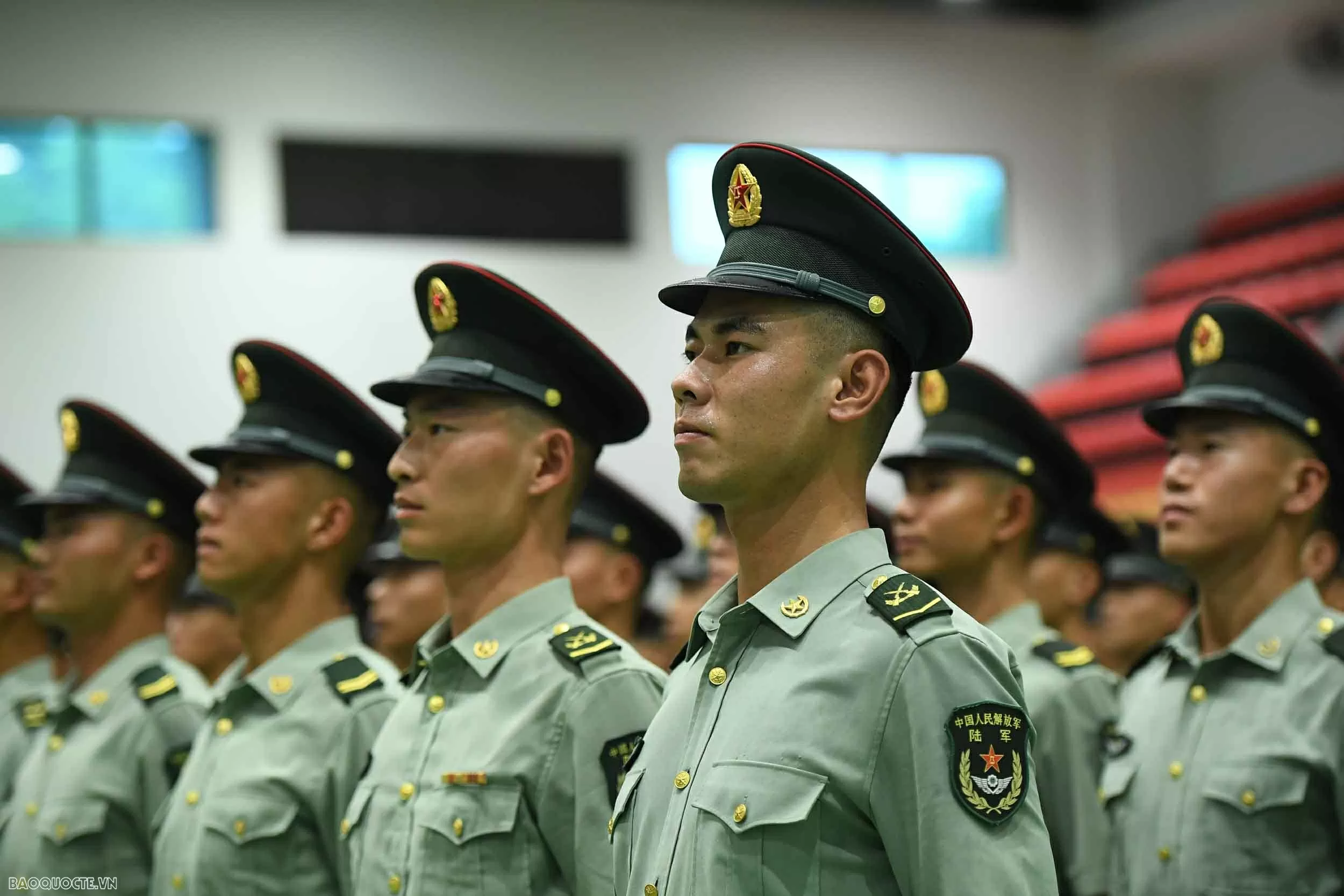 Hình ảnh đoàn quân nhân Trung Quốc tại Việt Nam tham gia diễu binh Quốc khánh 2/9