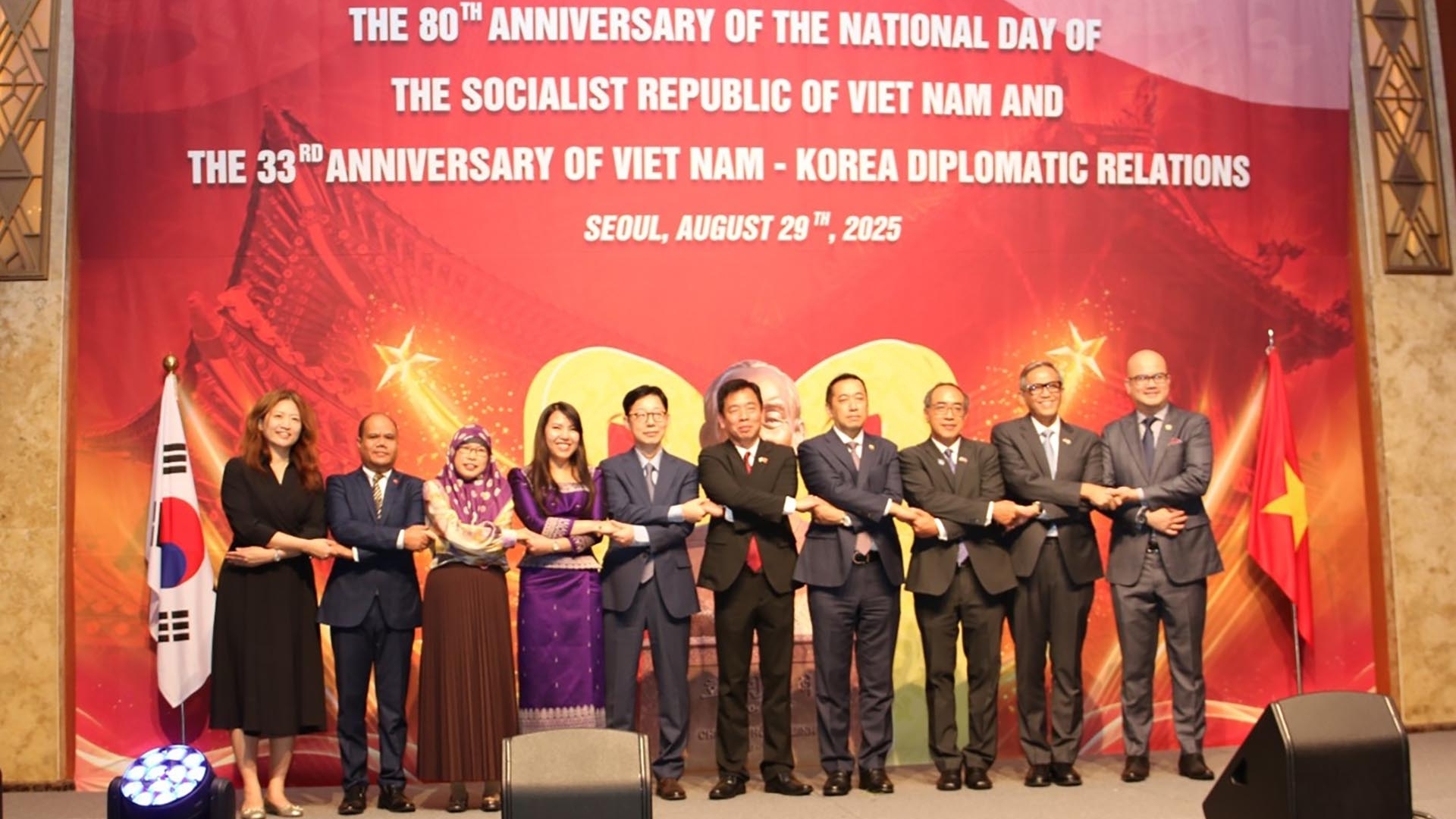 Đại sứ quán Việt Nam tại Hàn Quốc trang trọng tổ chức kỷ niệm 80 năm Quốc khánh 2/9