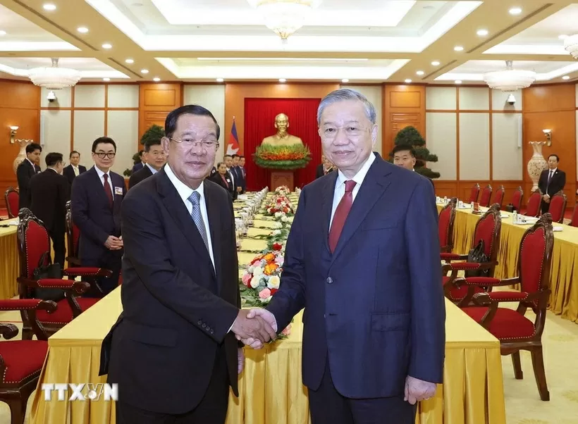 Tổng Bí thư Tô Lâm tiếp Chủ tịch Đảng Nhân dân Campuchia, Chủ tịch Thượng viện Campuchia Hun Sen Tổng Bí thư Tô Lâm tiếp Chủ tịch Đảng Nhân dân Campuchia, Chủ tịch Thượng viện Campuchia Hun Sen