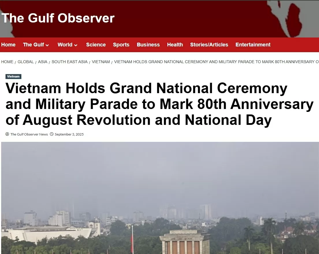 Bài viết trên trang web của The Gulf Observer. Bài viết trên trang web của The Gulf Observer.