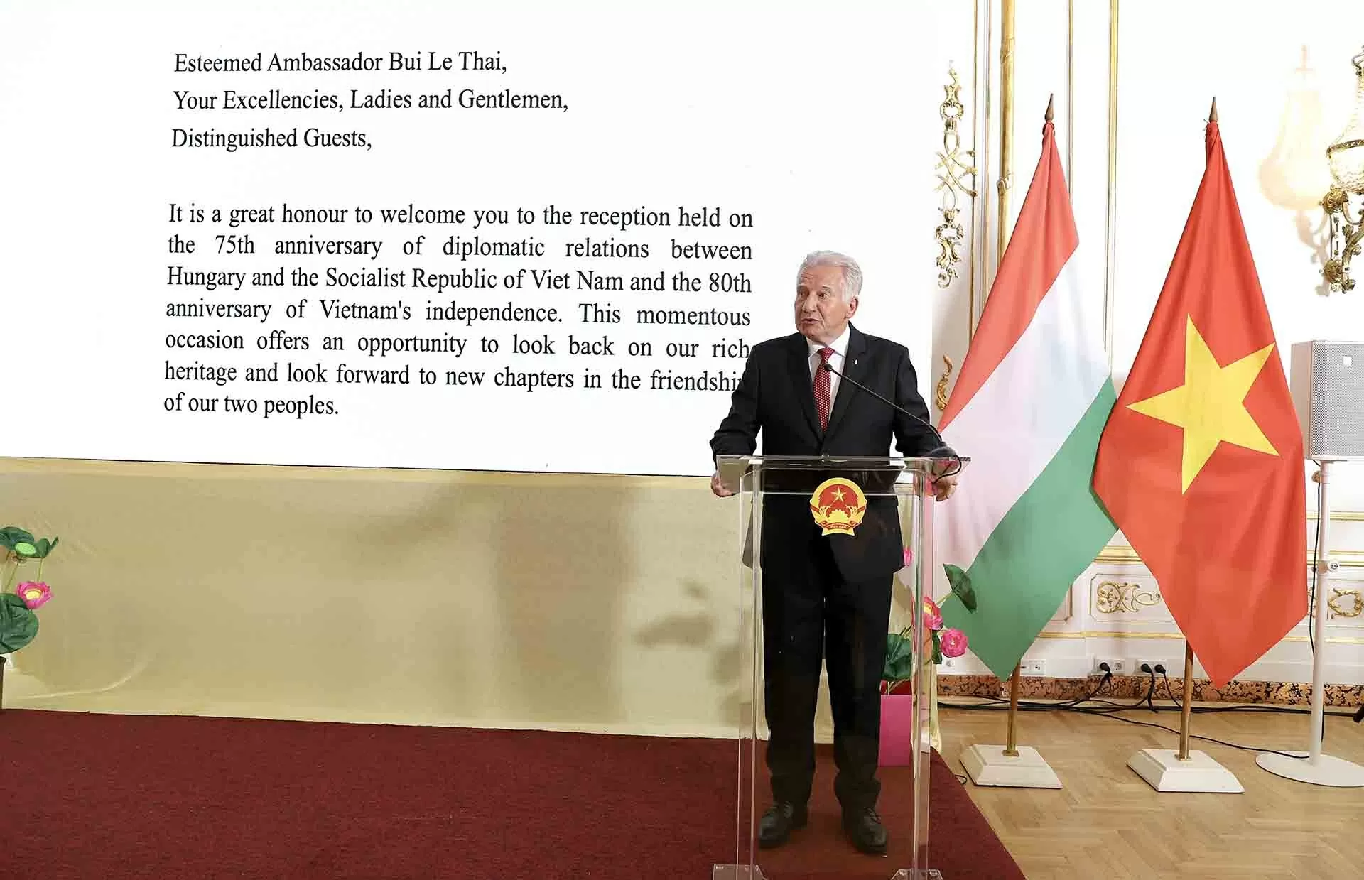Kỷ niệm 80 năm Quốc khánh 2/9 tại Budapest: Khẳng định vị thế quốc gia,   vun đắp tình hữu nghị và quan hệ Đối tác toàn diện Việt Nam-Hungary