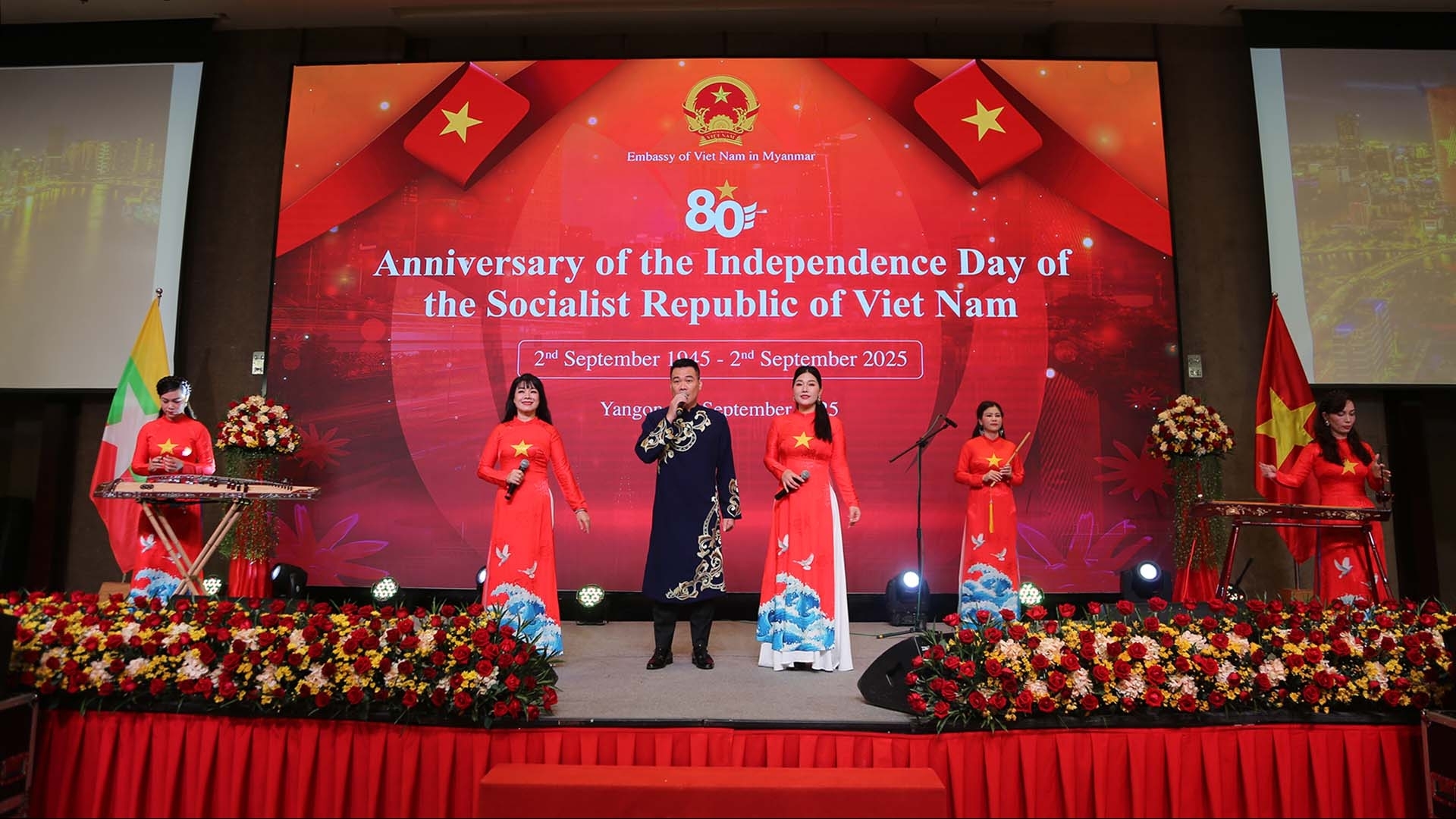 Trang trọng Lễ kỷ niệm 80 năm Quốc khánh Việt Nam tại Myanmar