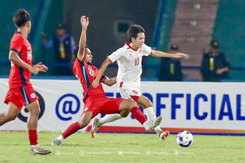 Thắng U23 Singapore, tuyển U23 Việt Nam rộng cửa giành vé VCK châu Á 2026 Thắng U23 Singapore, tuyển U23 Việt Nam rộng cửa giành vé VCK châu Á 2026