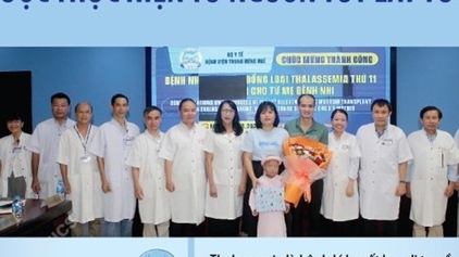 Bệnh viện Trung ương Huế thực hiện thành công ca ghép tủy chữa bệnh tan máu bẩm sinh