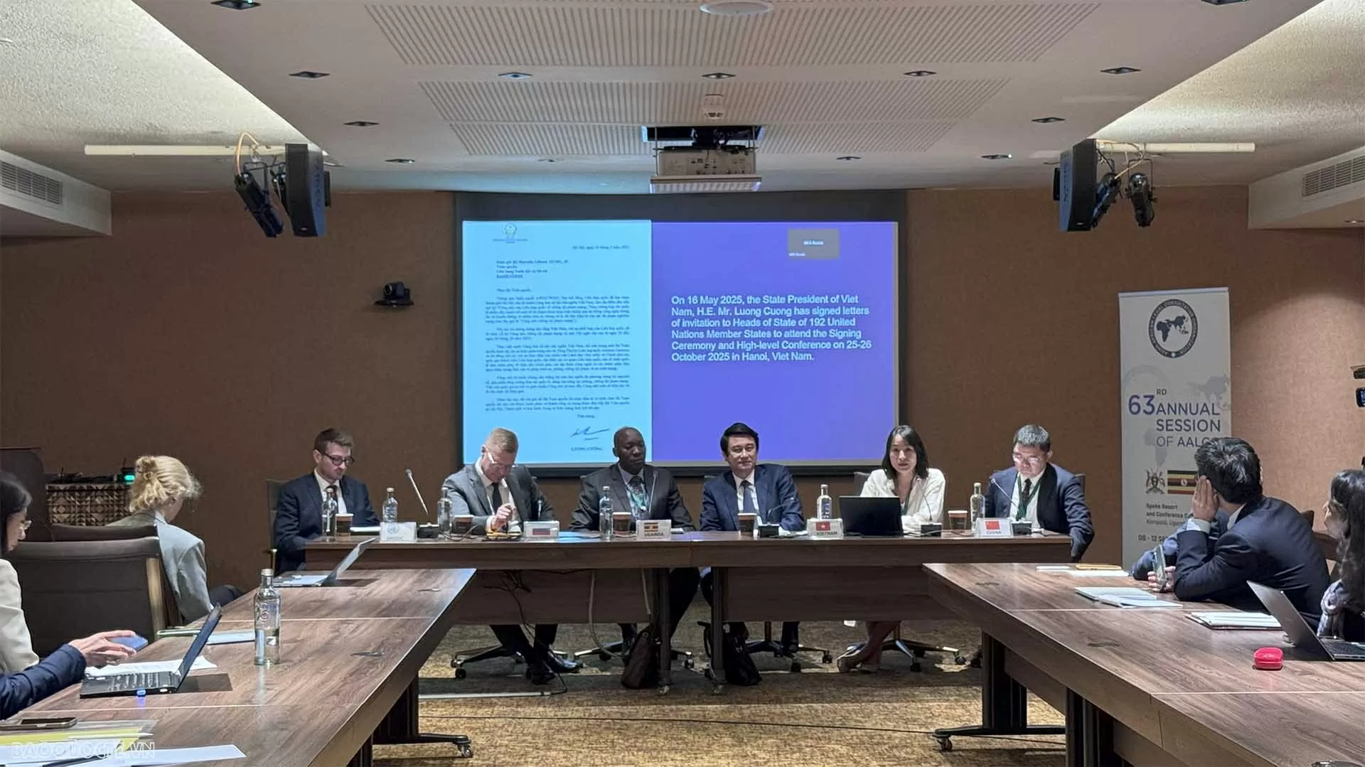 Việt Nam tham dự Hội nghị lần thứ 63 của AALCO tại Uganda và giới thiệu về Lễ mở ký Công ước của LHQ về chống tội phạm mạng Việt Nam tham dự Hội nghị lần thứ 63 của AALCO tại Uganda và giới thiệu về Lễ mở ký Công ước của LHQ về chống tội phạm mạng