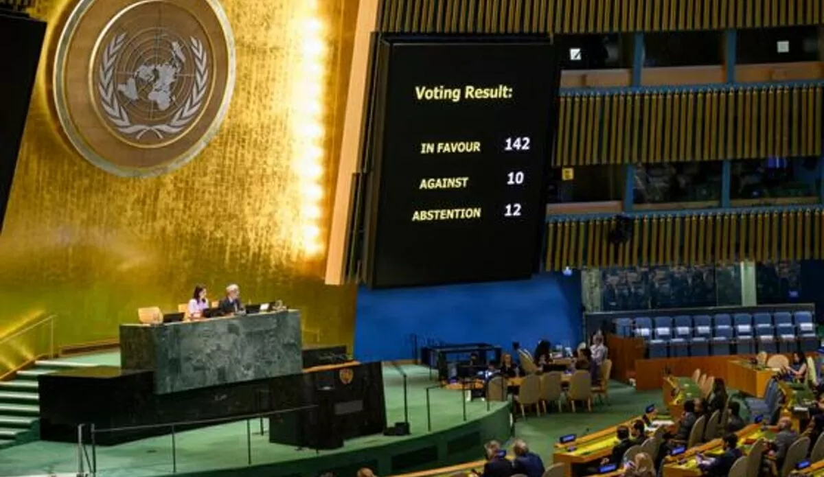 Kết quả bỏ phiếu tại Đại hội đồng Liên hợp quốc khóa 80 về nghị quyết liên quan giải pháp hai nhà nước giữa Israel và Palestine. (Nguồn: UN) Kết quả bỏ phiếu tại Đại hội đồng Liên hợp quốc khóa 80 về nghị quyết liên quan giải pháp hai nhà nước giữa Israel và Palestine. (Nguồn: UN)